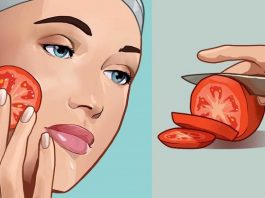 Помести кусочек помидора на лицо и подожди 1 час. С кожей произойдет удивительная перемена